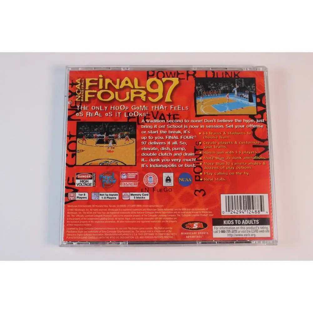 NCAA Basketball Final Four '97 (Sony PlayStation 1, PS1) Complete CIB Tested